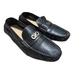 COLE HAAN Women’s Shelby Leather Driver Loafers, Black Sz 8